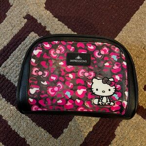 Hello Kitty Pink Leopard Print Cosmetic Bag